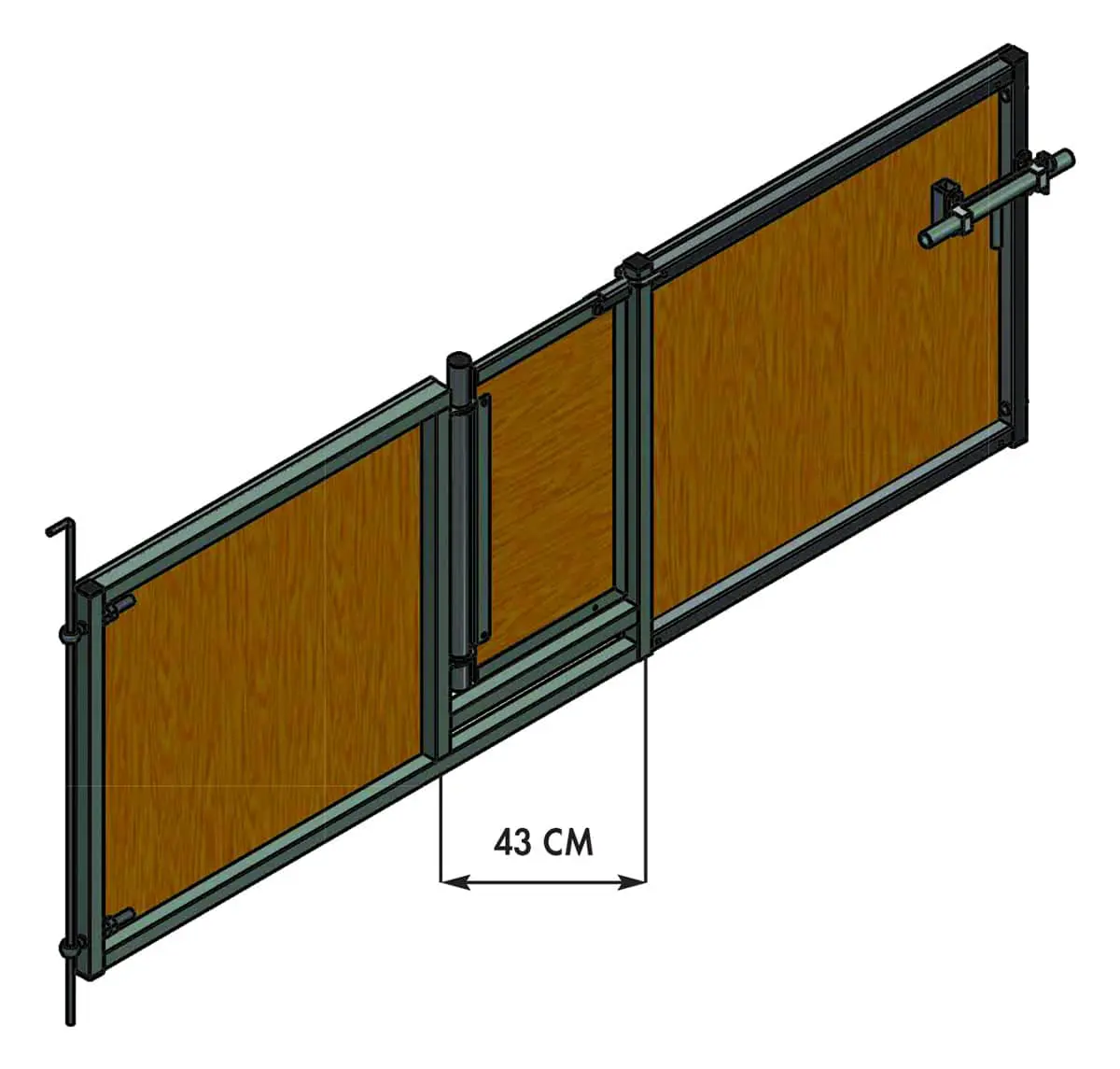 schéma porte avec passage homme de 43cm